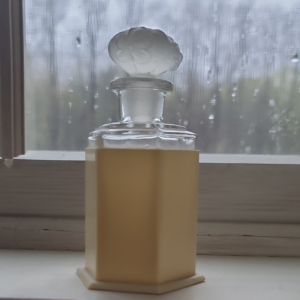 Vintage Celluloid Wrapped  Glass Perfume Bottle